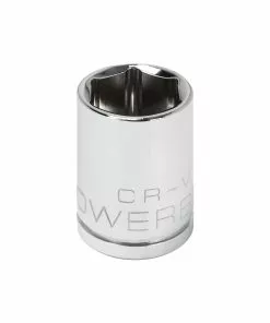 Powerbuilt 1/4 Inch Drive x 1/2 Inch 6 Point Shallow Socket - 648279