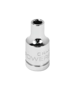 Powerbuilt 1/4 Inch Drive x 4 MM 6 Point Shallow Socket - 648280