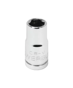 Powerbuilt 1/4 Inch Drive x 7 MM 6 Point Shallow Socket - 648284