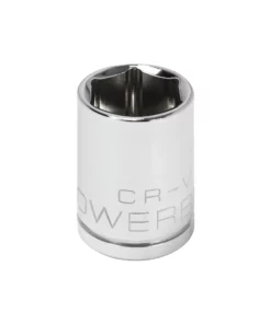Powerbuilt 1/4 Inch Drive x 13 MM 6 Point Shallow Socket - 648290