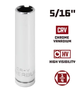 Powerbuilt 1/4 Inch Drive x 5/16 Inch 6 Point Deep Socket - 648293 6 Powerbuilt 1/4 Inch Drive x 5/16 Inch 6 Point Deep Socket - 648293 -Hot Sale Powerbuilt Shop 648293 5 16 02