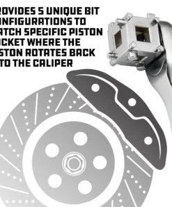 Powerbuilt Rear Disc Brake Piston Cube Tool for 3/8" Drive Tool - 648410 -Hot Sale Powerbuilt Shop 648410 03