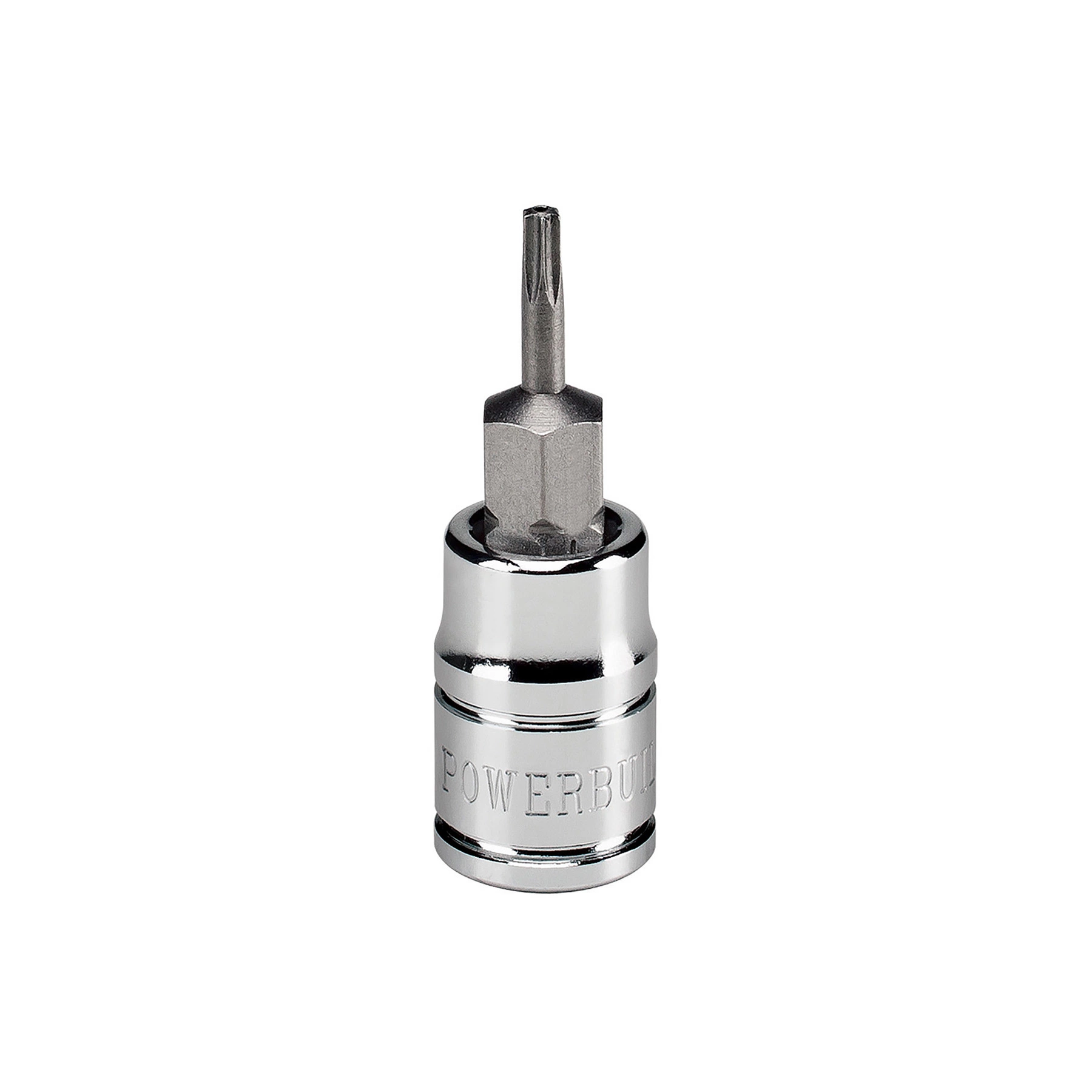 Powerbuilt 1/4 Inch Drive T-8 Tamper Proof Star Bit Socket - 648453 1 Powerbuilt 1/4 Inch Drive T-8 Tamper Proof Star Bit Socket - 648453