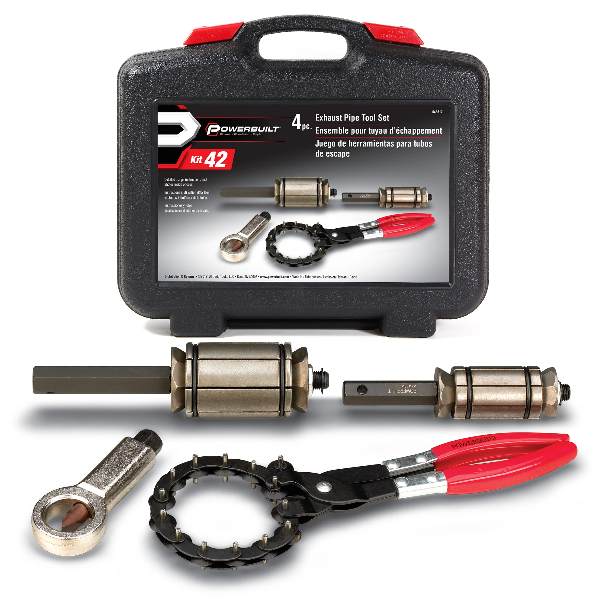 Powerbuilt 4 Piece Exhaust Service Set - 648612 1 Powerbuilt 4 Piece Exhaust Service Set - 648612