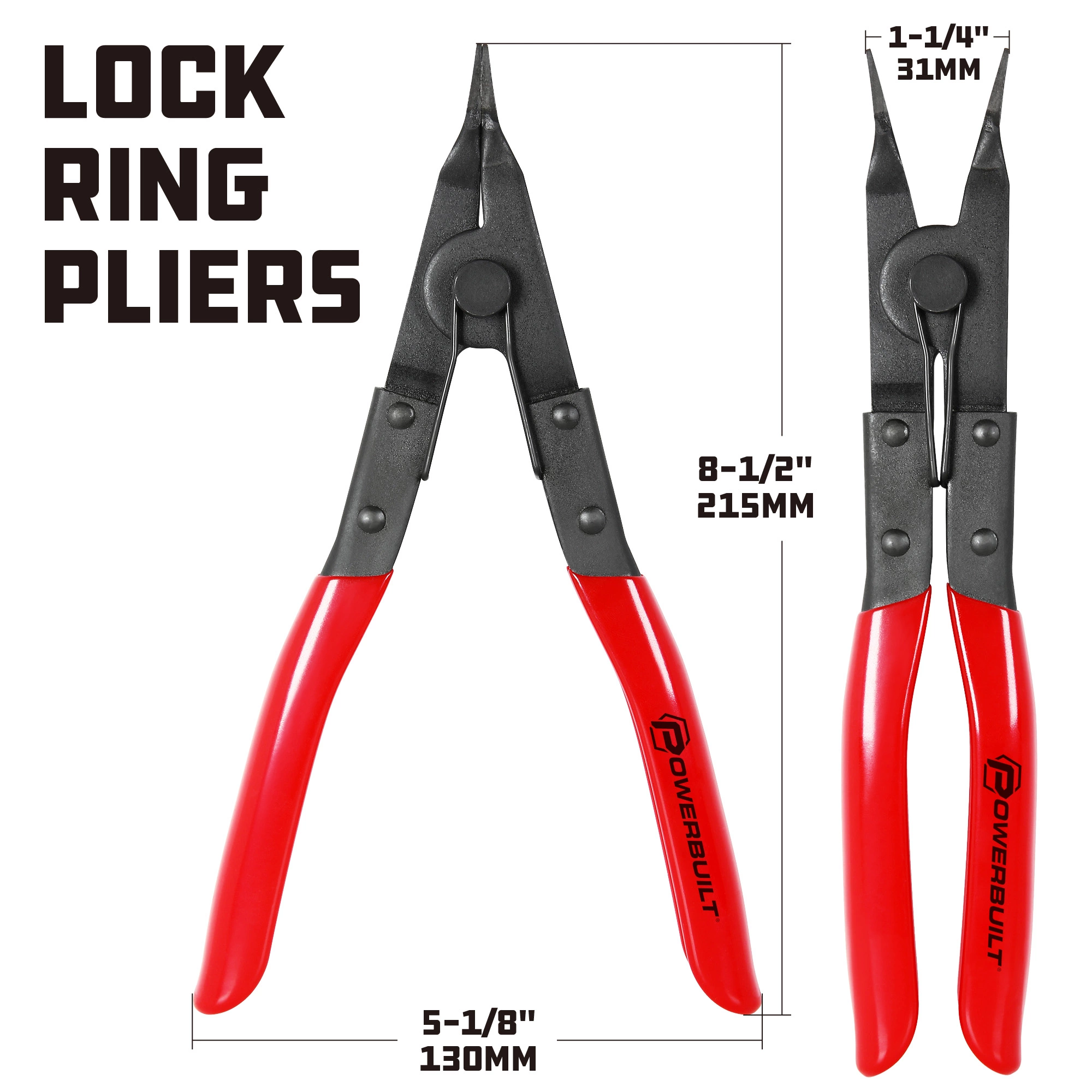 Powerbuilt Internal Snap Ring Pliers - 648633 2 Powerbuilt Internal Snap Ring Pliers - 648633 - Image 2