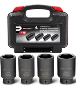 Powerbuilt 4 Piece Axle Nut Socket Set - 648635