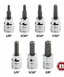 Powerbuilt 7 Piece 3/8 Inch Drive SAE Hex Bit Socket Set - 648661 -Hot Sale Powerbuilt Shop 648661 02