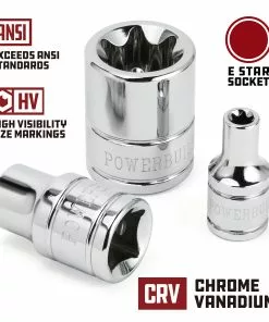 Powerbuilt 10 Pc. E-Torx Socket Set, From E4 to E18 - 648667 -Hot Sale Powerbuilt Shop 648667 03