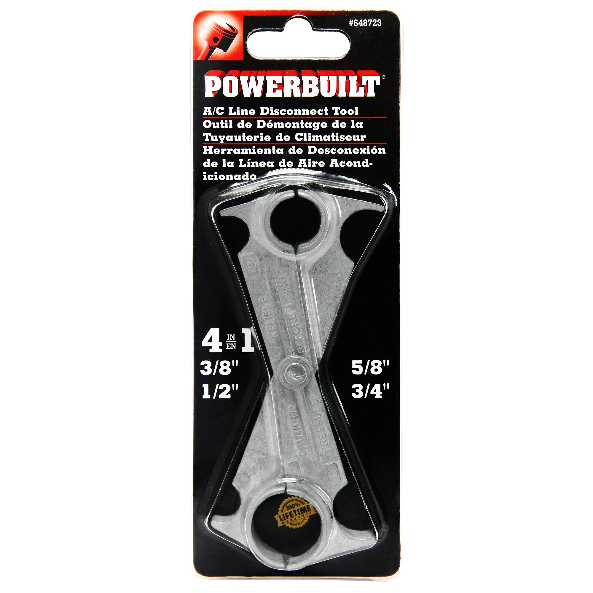 Powerbuilt 4-in-1 A/C Line Disconnect Tool, 3/8", 1/2", 5/8", and 3/4" - 648723 6 Powerbuilt 4-in-1 A/C Line Disconnect Tool, 3/8", 1/2", 5/8", and 3/4" - 648723 - Image 6