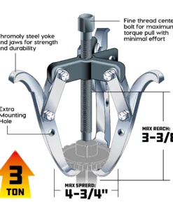 Powerbuilt 4 Inch Gear Puller - 648907 -Hot Sale Powerbuilt Shop 648907 03