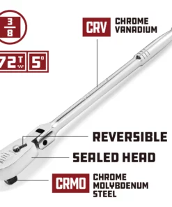 Powerbuilt 3/8 Inch Drive 72 Tooth Sealed Head Flex Ratchet - 649934 -Hot Sale Powerbuilt Shop 649934 02 a