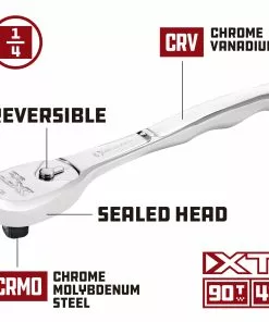 Powerbuilt 1/4 Inch Drive 90 Tooth Pro Tech (XT90) Professional Ratchet - 649937 -Hot Sale Powerbuilt Shop 649937 02 a