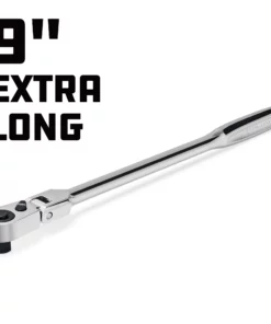 Powerbuilt 1/4 Inch Drive 72 Tooth Pro Tech 9 Inch Long Reach Flex Head Ratchet with Contour Handle - 649951 -Hot Sale Powerbuilt Shop 649951 03