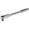 Powerbuilt 3/8 Inch Drive 72 Tooth Pro Tech 9 Inch Long Reach Flex Head Ratchet with Contour Handle - 649952