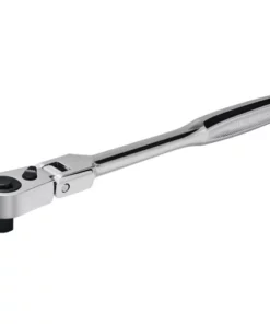 Powerbuilt 3/8 Inch Drive 72 Tooth Pro Tech 9 Inch Long Reach Flex Head Ratchet with Contour Handle - 649952