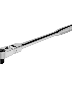 Powerbuilt 1/2 Inch Drive 72 Tooth Pro Tech 13 Inch Long Reach Flex Head Ratchet with Contour Handle - 649954