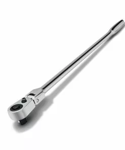 Powerbuilt 1/2 Inch Drive 72 Tooth Pro Tech 17 Inch Long Reach Flex Head Ratchet with Contour Handle - 649955