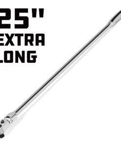 Powerbuilt 1/2 Inch Drive 72 Tooth Pro Tech 25 Inch Long Reach Flex Head Ratchet with Contour Handle - 649956 -Hot Sale Powerbuilt Shop 649956 03