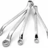Powerbuilt 5 Piece Metric Offset Box End Wrench Set, 45 Degree Offset for Added Reach, Z-Drive Broaching Reduces Round-Off, Chr
