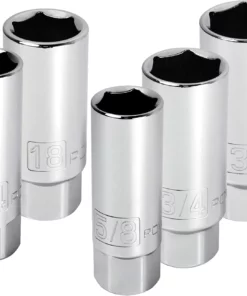Powerbuilt 640855 3/8-Inch Drive Spark Plug Socket Set, 5-Piece