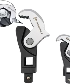 Powerbuilt 2 Piece Spring-Loaded Auto Size Adjusting Crowfoot Wrench Set, Universal Wrench , Multi-Size Wrench, Self-Adjusting Wrench, Pow