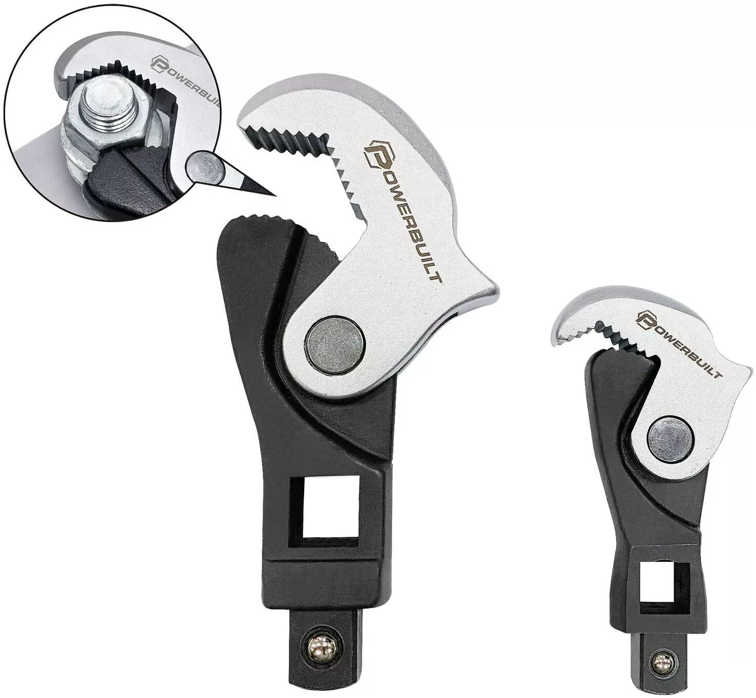 Powerbuilt 2 Piece Spring-Loaded Auto Size Adjusting Crowfoot Wrench Set, Universal Wrench , Multi-Size Wrench, Self-Adjusting Wrench, Pow 1 Powerbuilt 2 Piece Spring-Loaded Auto Size Adjusting Crowfoot Wrench Set, Universal Wrench , Multi-Size Wrench, Self-Adjusting Wrench, Pow