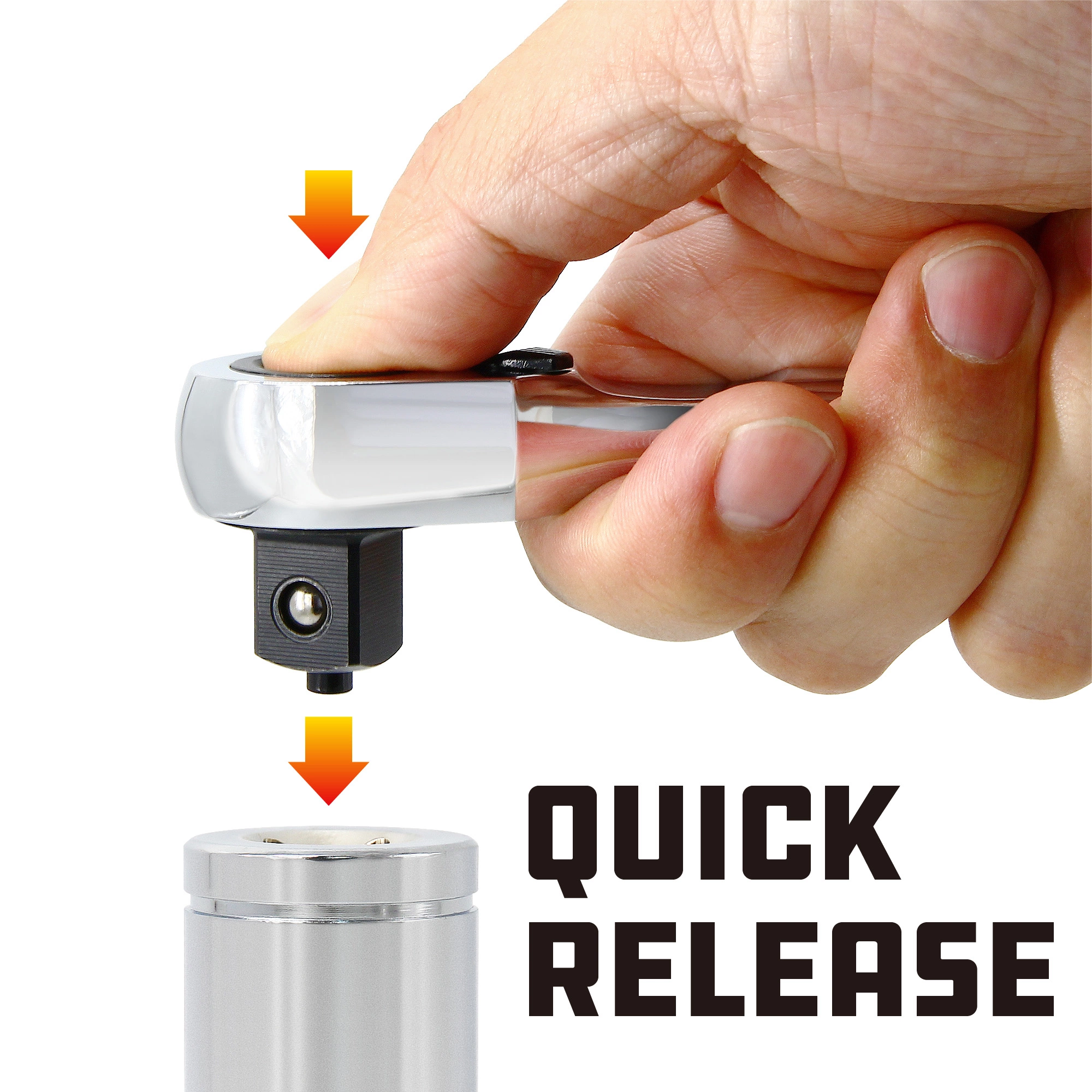 Powerbuilt 1/4 Inch Drive 72 Tooth Pro Tech Ratchet with Contour Handle - 649968 2 Powerbuilt 1/4 Inch Drive 72 Tooth Pro Tech Ratchet with Contour Handle - 649968 - Image 2