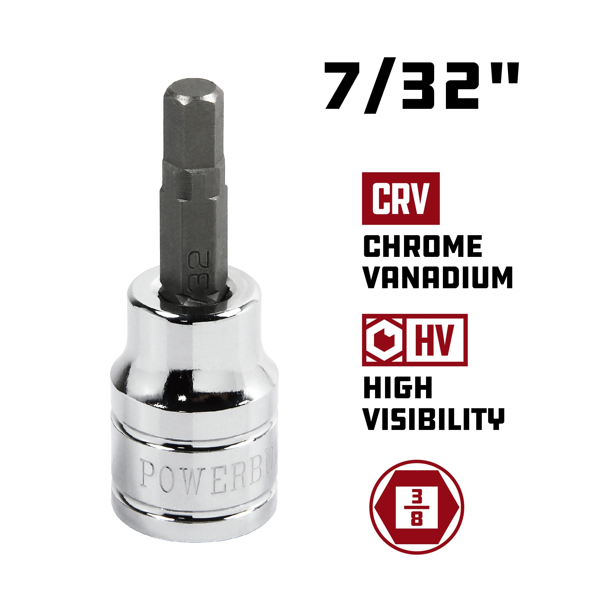 Powerbuilt 3/8 Inch Drive x 7/32 Inch Hex Bit Socket - 640350 3 Powerbuilt 3/8 Inch Drive x 7/32 Inch Hex Bit Socket - 640350 - Image 3