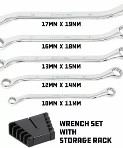 Powerbuilt 5 Piece Metric Offset Box End Wrench Set, 45 Degree Offset for Added Reach, Z-Drive Broaching Reduces Round-Off, Chr -Hot Sale Powerbuilt Shop 81KcfvKPaL. AC SL1500