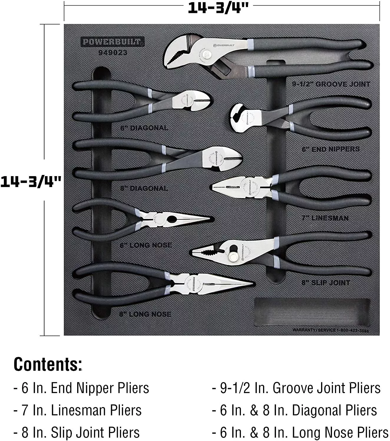 Powerbuilt Alltrade 949023 9Pc Pliers Set 3 Powerbuilt Alltrade 949023 9Pc Pliers Set - Image 3