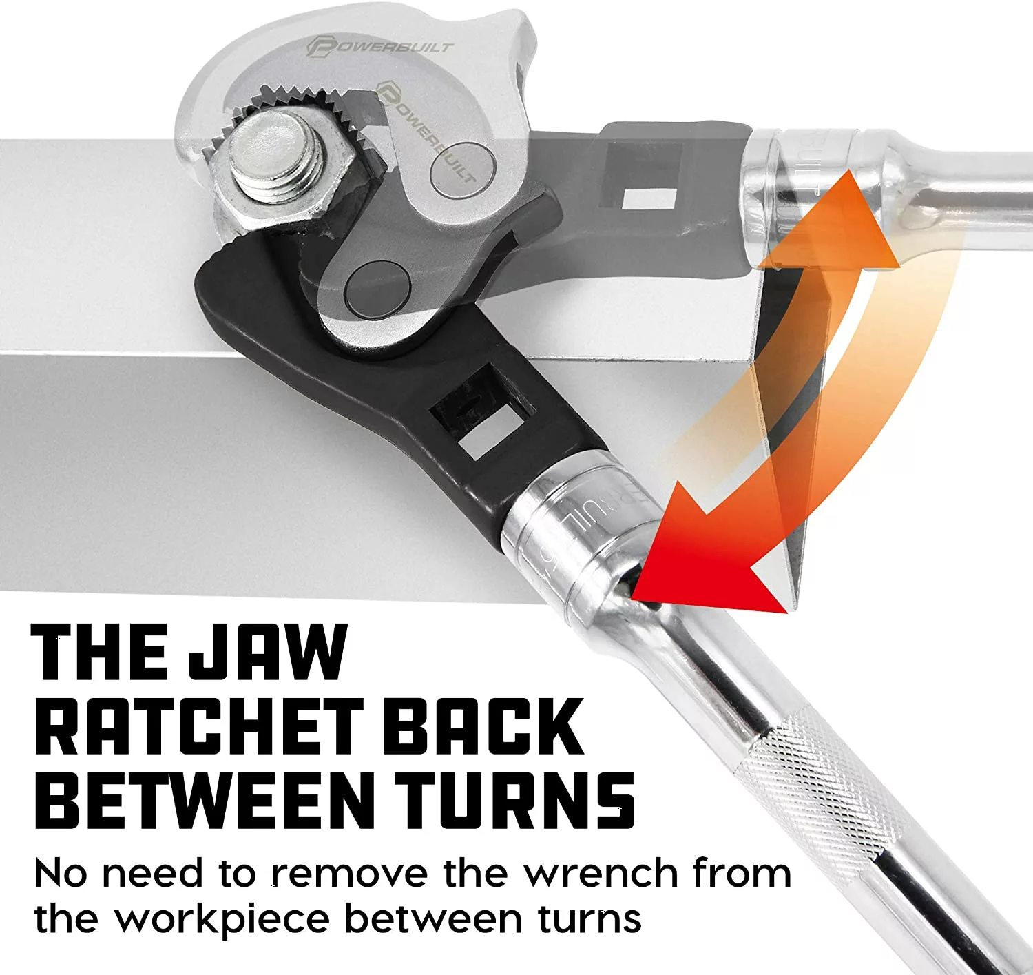 Powerbuilt 2 Piece Spring-Loaded Auto Size Adjusting Crowfoot Wrench Set, Universal Wrench , Multi-Size Wrench, Self-Adjusting Wrench, Pow 5 Powerbuilt 2 Piece Spring-Loaded Auto Size Adjusting Crowfoot Wrench Set, Universal Wrench , Multi-Size Wrench, Self-Adjusting Wrench, Pow - Image 5