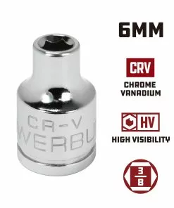 Powerbuilt 3/8 in. Drive x 6mm 6 Point Metric Socket - 940021 9 Powerbuilt 3/8 in. Drive x 6mm 6 Point Metric Socket - 940021 -Hot Sale Powerbuilt Shop 940021 6mm 02