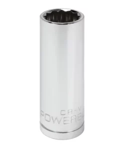 Powerbuilt 3/8 in. Drive x 5/8 in. 12 Point SAE Deep Socket - 940048