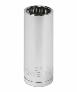 Powerbuilt 3/8 in. Drive x 11/16 in. 12 Point SAE Deep Socket - 940049