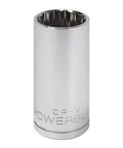 Powerbuilt 3/8 in. Drive x 7/8 in. 12 Point Metric Deep Well Socket - 940052