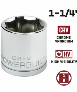 Powerbuilt 1/2 in. Drive x 1-1/4 in. 6 Point Socket - 940086 -Hot Sale Powerbuilt Shop 940086 1 1 4 02