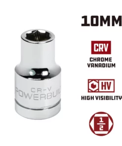 Powerbuilt 1/2 in. Drive x 10mm 6 Point Socket - 940087 -Hot Sale Powerbuilt Shop 940087 10mm 02