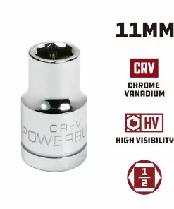 Powerbuilt 1/2 in. Drive x 11mm 6 Point Socket - 940088 -Hot Sale Powerbuilt Shop 940088 11mm 02