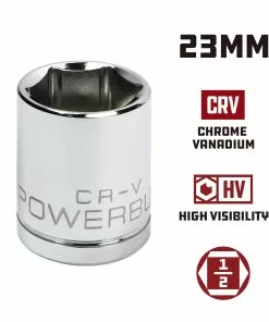Powerbuilt 1/2 in. Drive x 23mm 6 Point Socket - 940100 9 Powerbuilt 1/2 in. Drive x 23mm 6 Point Socket - 940100 -Hot Sale Powerbuilt Shop 940100 23mm 02