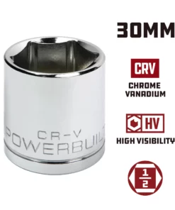 Powerbuilt 1/2 in. Drive x 30mm 6 Point Socket - 940106 -Hot Sale Powerbuilt Shop 940106 30mm 02