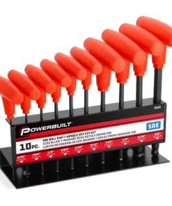 Powerbuilt 10 Piece SAE T-Handle Hex Key Wrench Set - 940201