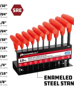 Powerbuilt 10 Piece SAE T-Handle Hex Key Wrench Set - 940201 -Hot Sale Powerbuilt Shop 940201 02