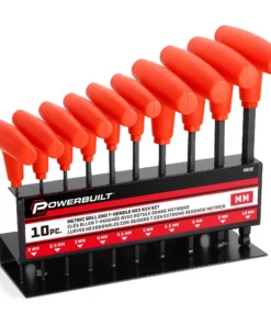 Powerbuilt 10 Piece Metric T-Handle Hex Key Wrench Set - 940202