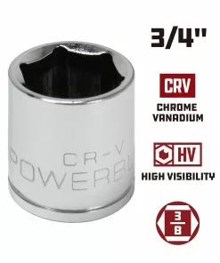 Powerbuilt 3/8 in. Drive x 3/4 in. 6 Point SAE Socket - 940531 -Hot Sale Powerbuilt Shop 940531 3 4 02