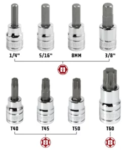 Powerbuilt 8 Pc. Disc Brake Caliper Hex/Torx Bit Socket Set - 940569 -Hot Sale Powerbuilt Shop 940569 02