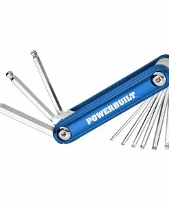 Powerbuilt 9 Pc. SAE Ball End Folding Hex Wrench Set, 1/16" to 1/4", 940785