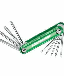 Powerbuilt 10 Pc. Aluminum Folding Star Hex Key, T6 to T30 - 940786