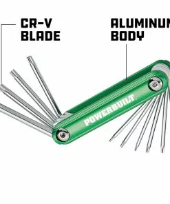 Powerbuilt 10 Pc. Aluminum Folding Star Hex Key, T6 to T30 - 940786 -Hot Sale Powerbuilt Shop 940786 03
