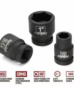 Powerbuilt 18 Piece 1/2 Inch Drive 6 Point SAE Impact Socket Set - 940837 -Hot Sale Powerbuilt Shop 940837 03