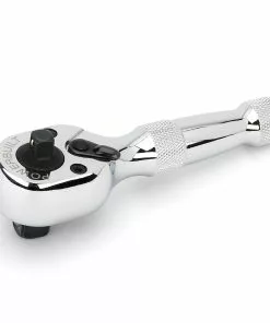 Powerbuilt 1/4 Inch and 3/8 Inch Drive 72 Tooth Dual Head Stubby Ratchet - 940931